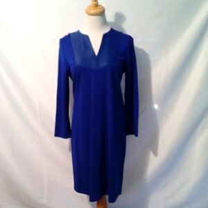 Elegant Blue Long Sleeve Dress